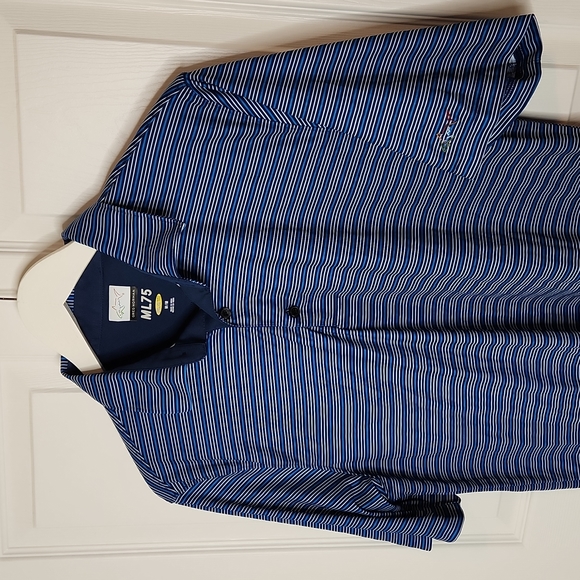 Greg Norman Collection Other - Mens Greg Norman ML75 PlayDry short golf/ polo shirt blue & white gift for him